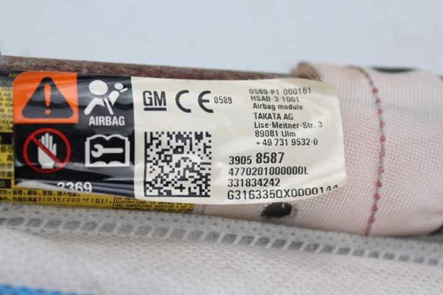 39058587 Подушка безопасности (AIRBAG) шторка боковая левая купить Сумы