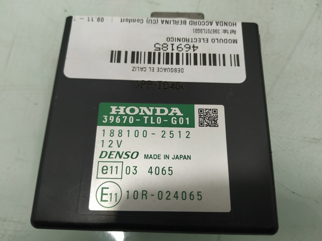 39670TL0G01 Honda