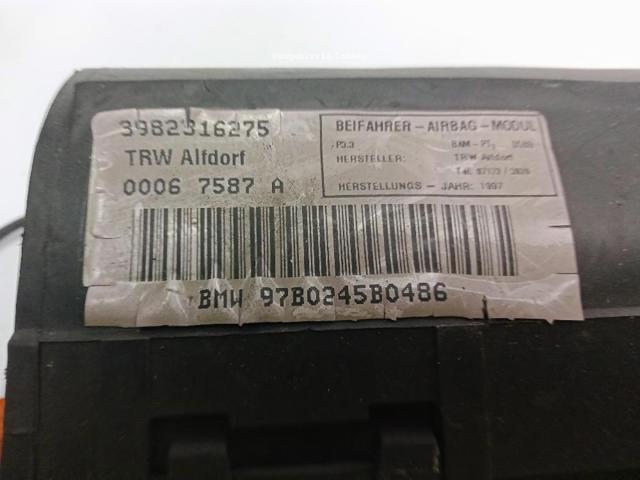 BMW 3982316275 Подушка безопасности (AIRBAG) пассажирская в наличии Каменское