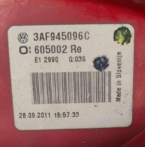3AF945096G VAG Фонарь задний правый внешний купить в Житомир