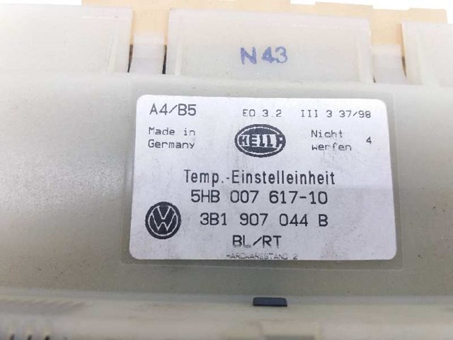 Controle de aquecimento / ar condicionado para Volkswagen Golf IV (1J1) (1997-2004) 1.9 TDI ASZ 3B1907044B