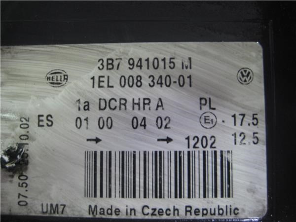 Farol esquerdo para Volkswagen Passat 1.9 TDI AVF 3B7941015M