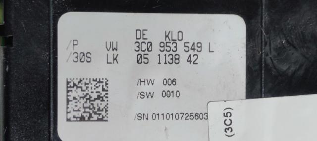 Comutador instalado na coluna da direção, montado Volkswagen Passat 3C2