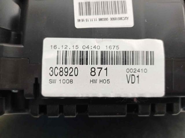 VAG 3C8920871 Приборная доска (щиток приборов) в наличии Черкассы