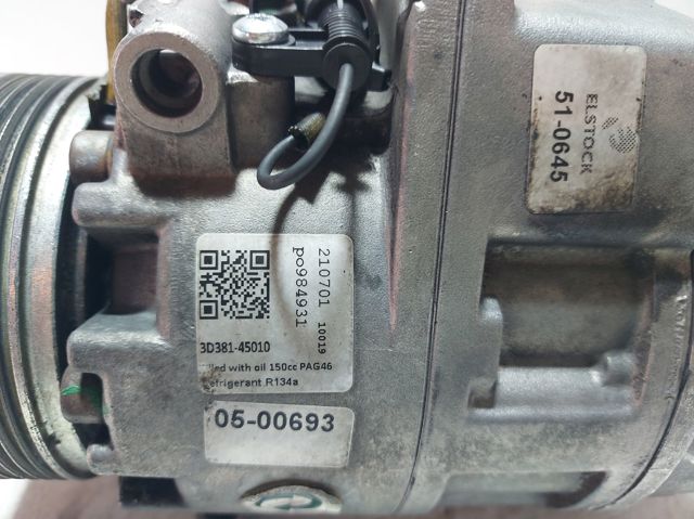 Acoplamento (bobina magnética) do compressor de aparelho de ar condicionado Volvo S60 1 RS, RH