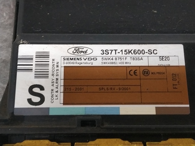 Unidade de conforto Ford Mondeo 3 BWY