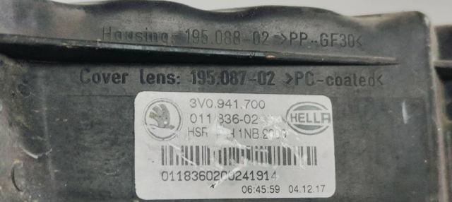 3V0941700 VAG Фара противотуманная правая купить в Ровно
