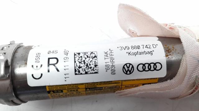 VAG 3V9880742D Подушка безопасности (AIRBAG) шторка боковая правая в наличии Чернигов