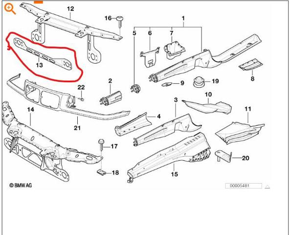 BMW 41138132178 Суппорт радиатора нижний в наличии Павлоград