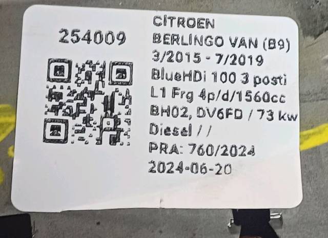 Coluna da direção Peugeot Partner