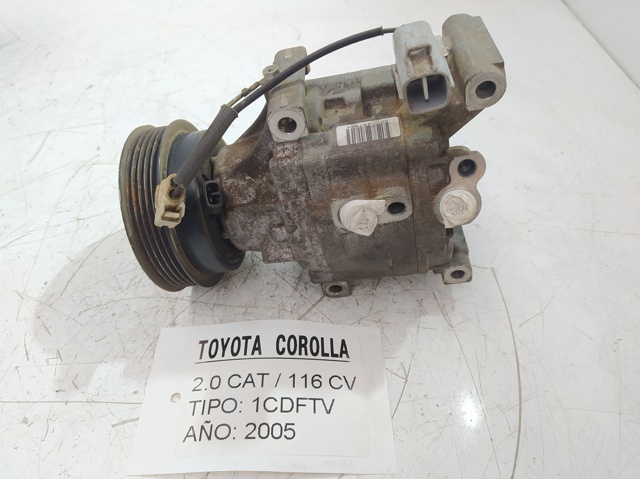 Compressor de ar condicionado para Toyota Corolla (_e12_) (2003-2007) 1.4 D (nde120_) 1º 4472206364