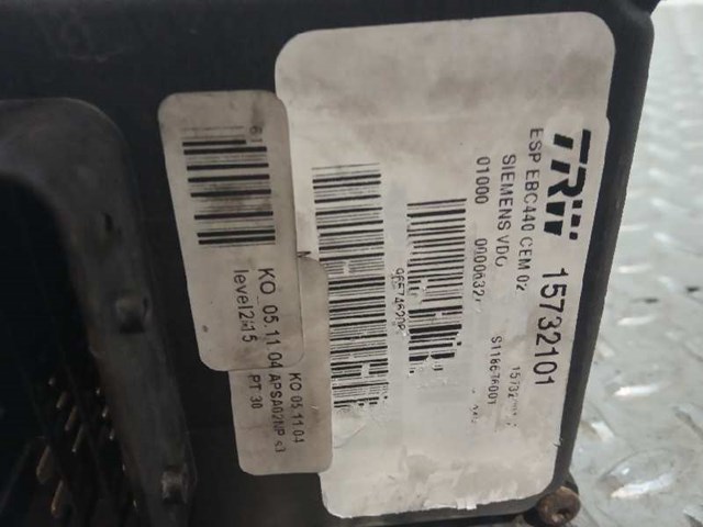 Unidade hidráulico de controlo ABS Peugeot 407 6E