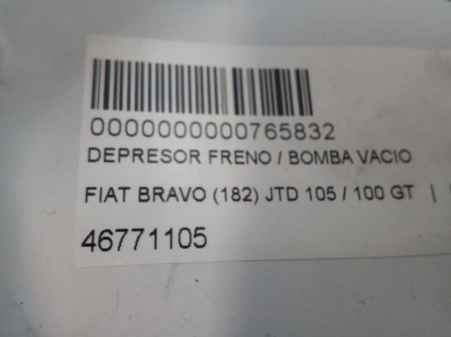 Depressor de freio / bomba de vácuo para Fiat Doblo Limousine 1.9 JTD 223B1000 46771105