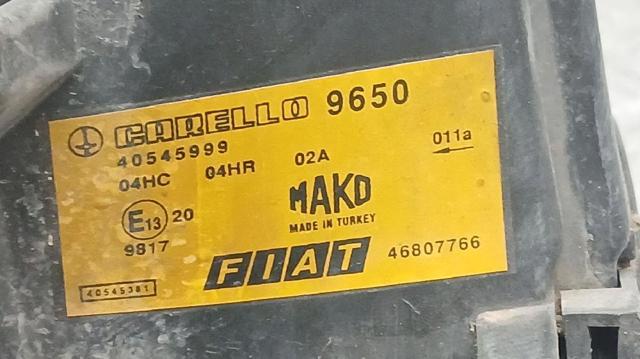 FIAT 46807766 Фара правая в наличии Запорожье