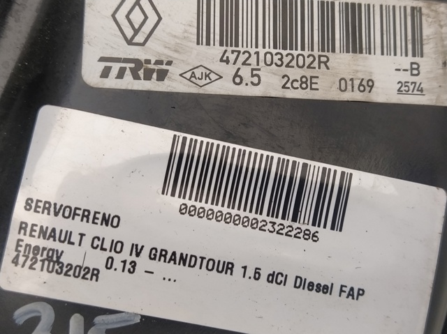 472103202R RENAULT Усилитель тормозов (вакуумный) купить в Каменское