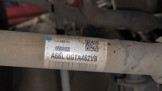 49500A6600 Полуось (привод) передняя левая купить Николаев