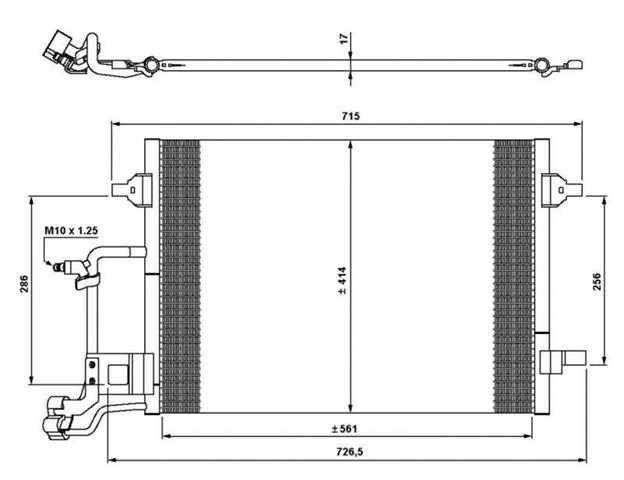 Condensador / radiador de ar condicionado para audi a4 avant 1.9 tdi atj 4B0260403S