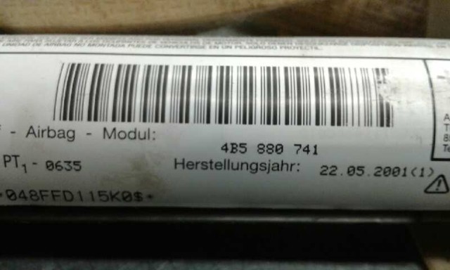 VAG 4B5880741 Подушка безопасности (AIRBAG) шторка боковая левая в наличии Днепр