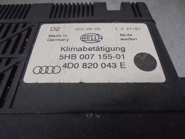 4D0820043E VAG Блок управления режимами отопления/кондиционирования купить в Николаев