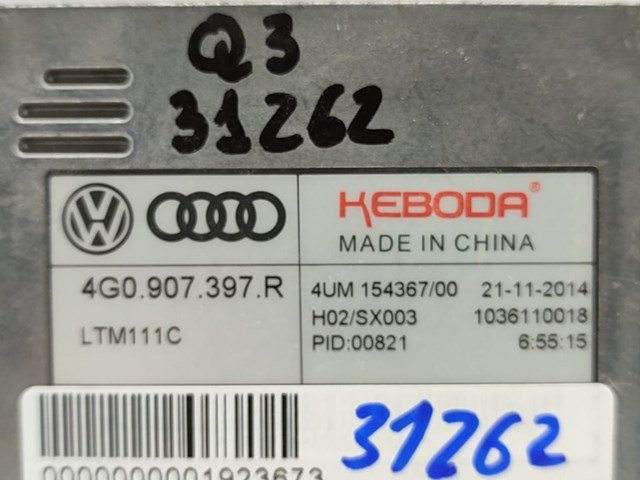 Unidade de controle LED esquerda para Audi A1 (2014-...) 1.6 TDI 4G0907397R