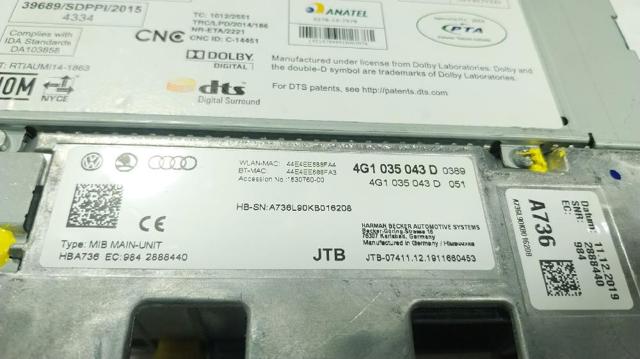 4G1035043D Магнитола купить Каменское