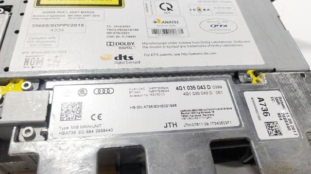 VAG 4G1035043D Магнитола (радио AM/FM) в наличии Черновцы