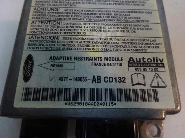 4S7T14B056AB Модуль-процессор управления подушкой безопасности (ЭБУ AIRBAG) купить Житомир