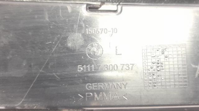 51117300737 Заглушка (решетка) противотуманных фар бампера переднего левая купить Украина