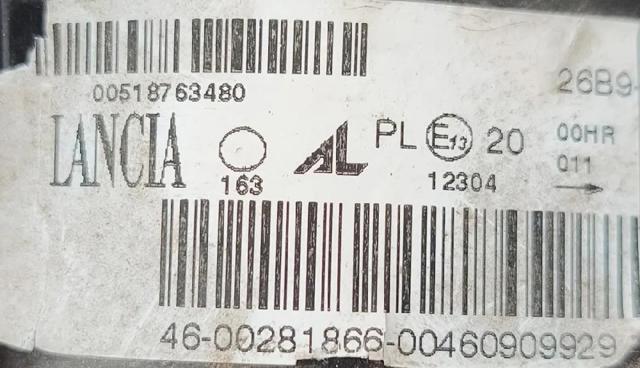 51876348 FIAT Левая фара купить в Ровно