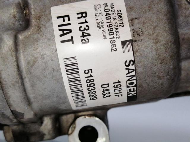 Compressor de aparelho de ar condicionado 51893889 FIAT