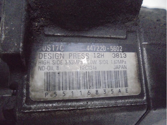 Compressor de ar condicionado para Chrysler 300 C (LX,LX) (2005-2012) 3.0 CRD 642982 55116835AE