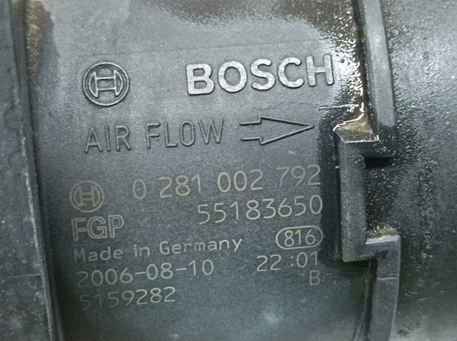 55183650 Датчик потока (расхода) воздуха, расходомер M.A.F. - (Mass Airflow) купить Украина