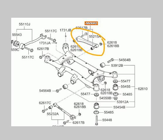 552202E500 Тяга поперечная задней подвески купить Житомир