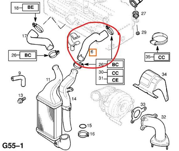 OPEL 55559702 Шланг (патрубок) интеркуллера в наличии Чернигов