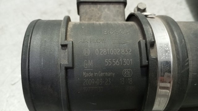 55561301 OPEL Датчик потока (расхода) воздуха, расходомер M.A.F. - (Mass Airflow) купить в Ровно