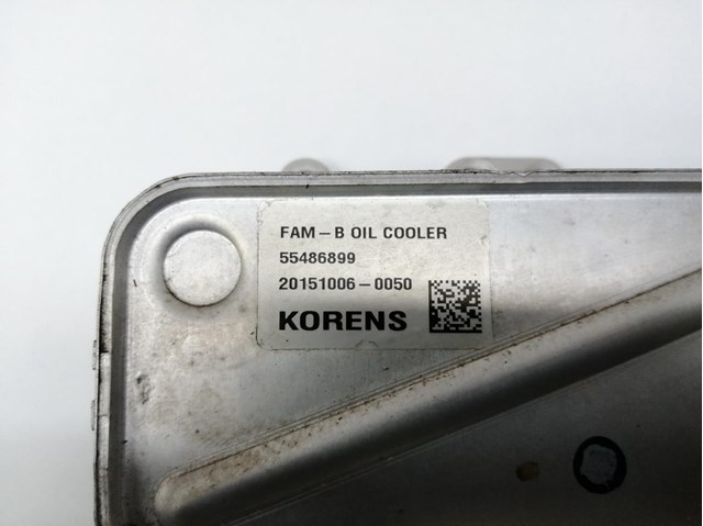 Radiador de óleo (frigorífico), debaixo de filtro 55588173 Opel