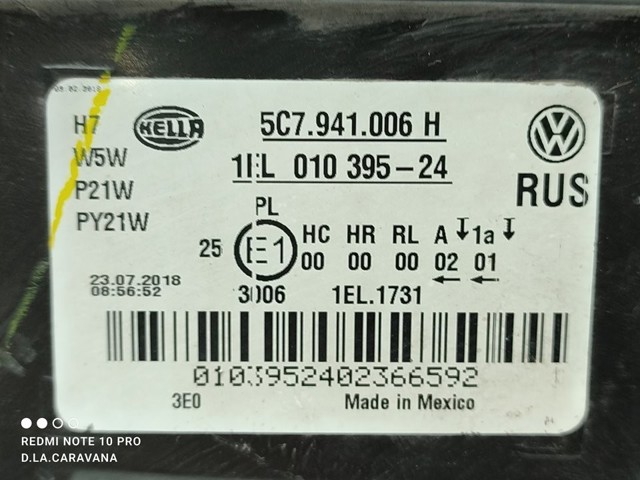 VAG 5C7941006H Правая фара в наличии Житомир