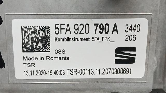 VAG 5FA920790A Приборная доска (щиток приборов) в наличии Кривой Рог