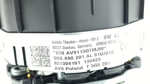 5G0880201AL81U VAG Подушка безопасности (AIRBAG) водительская купить в Украина