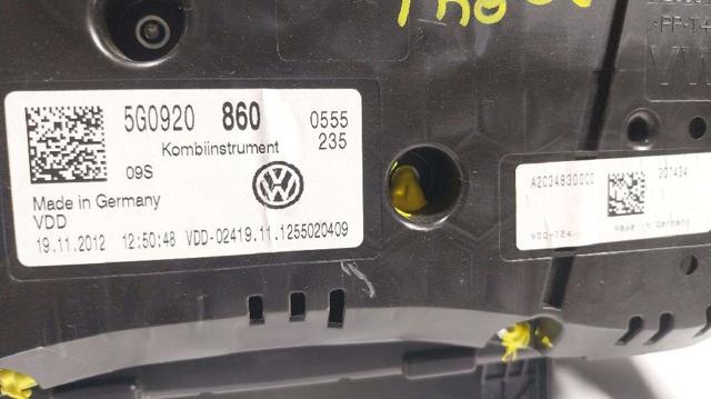 VAG 5G0920860 Приборная доска (щиток приборов) в наличии Полтава