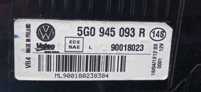 VAG 5G0945093R Фонарь задний левый внутренний в наличии Житомир