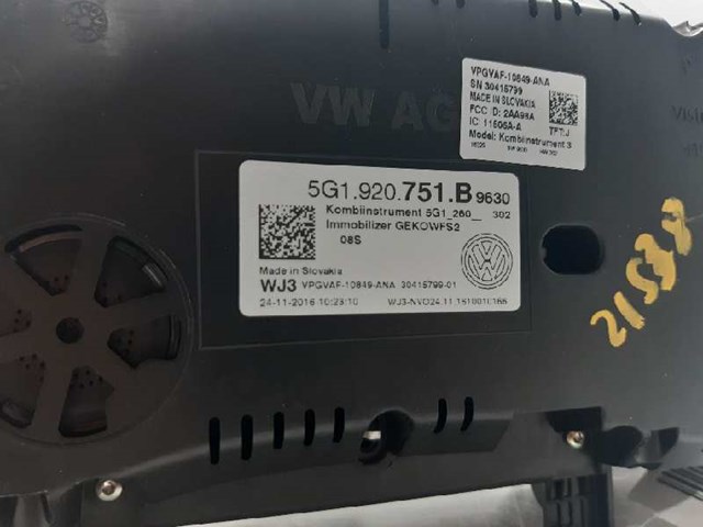 VAG 5G1920751B Приборная доска (щиток приборов) в наличии Винница