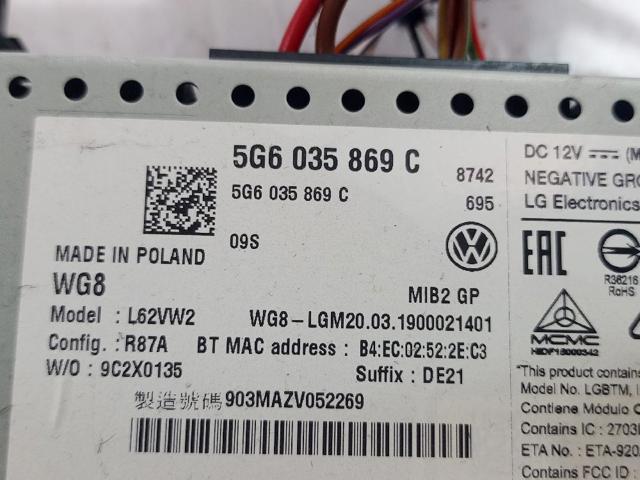 5G6035869C VAG Дисплей многофункциональный купить в Павлоград