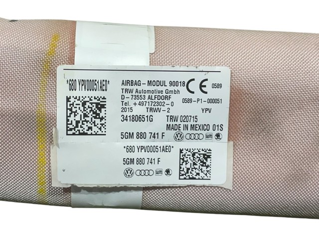 5GM880741F VAG Подушка безопасности (AIRBAG) шторка боковая левая купить в Хмельницкий