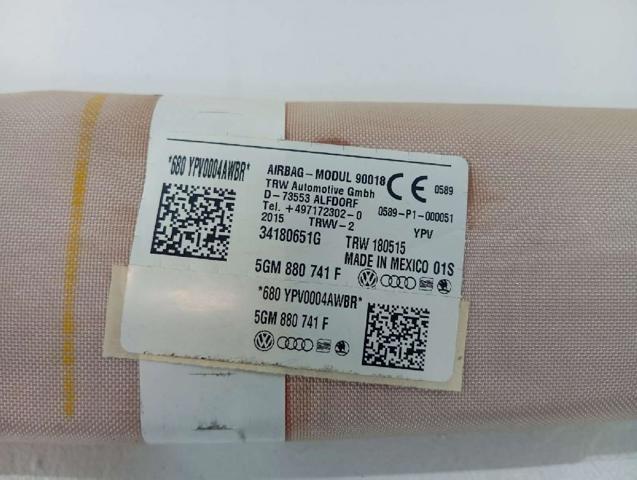 5GM880741F VAG Подушка безопасности (AIRBAG) шторка боковая левая купить в Черновцы