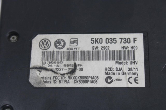 VAG 5K0035730F Блок управление Bluetooth в наличии Запорожье