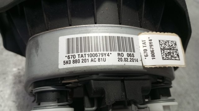 5K0880201 Подушка безопасности (AIRBAG) водительская купить Каменское