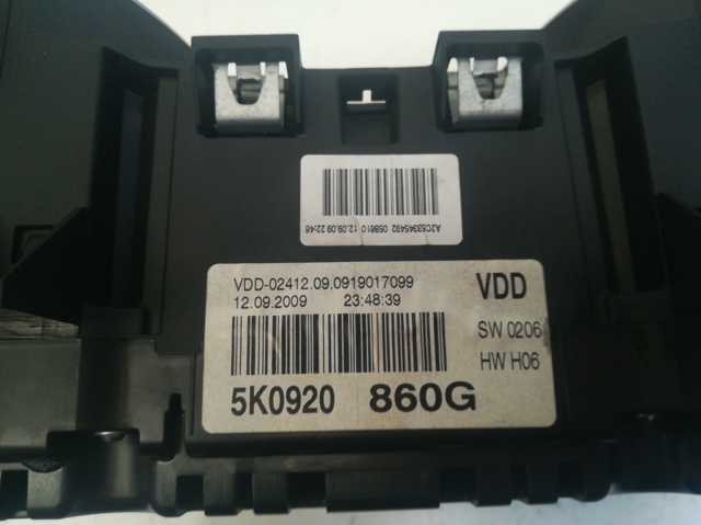 5K0920860G VAG Приборная доска (щиток приборов) купить в Ужгород