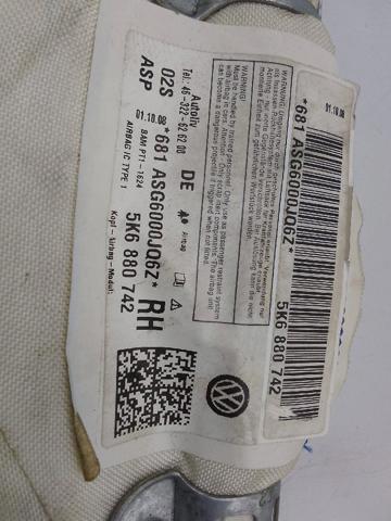 5K6880742 Подушка безопасности (AIRBAG) шторка боковая правая купить Черновцы