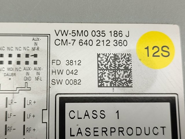 VAG 5M0035186J Магнитола (радио AM/FM), универсальная в наличии Сумы